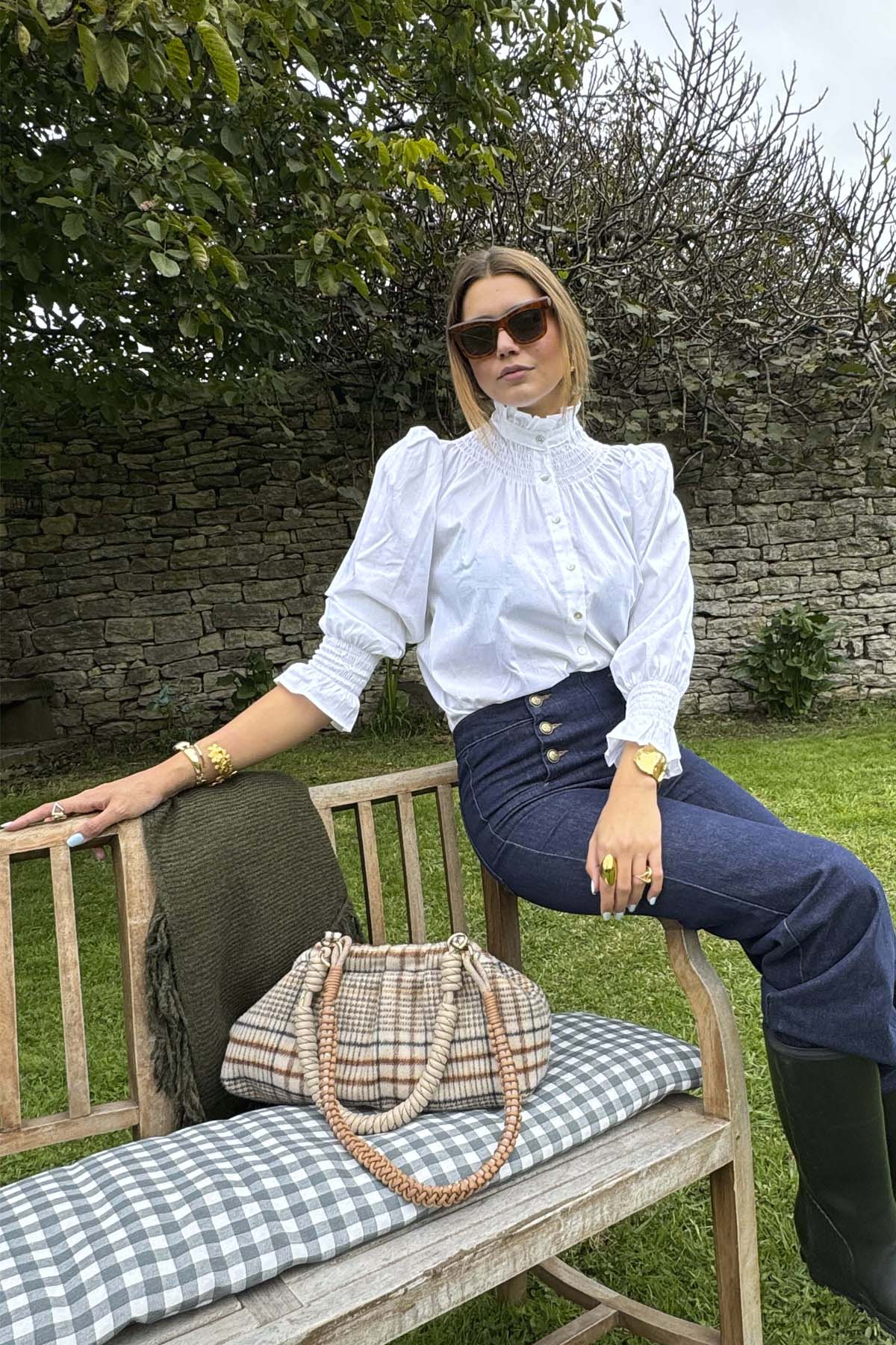 Camisa fruncida volantes