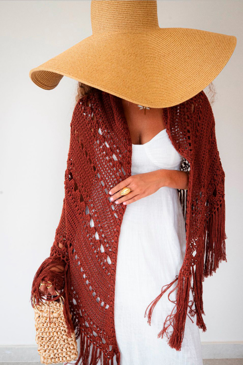 Carolé Brand | Chal de hilo de bambú