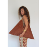 Bolso triangular serraje