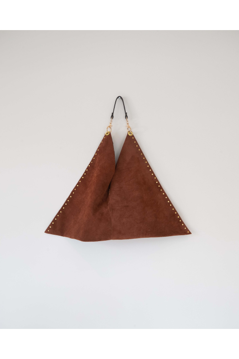Bolso triangular serraje