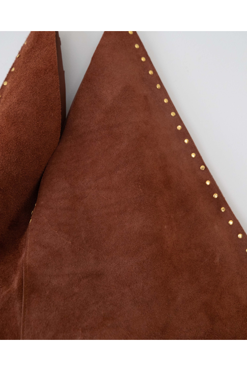 Bolso triangular serraje