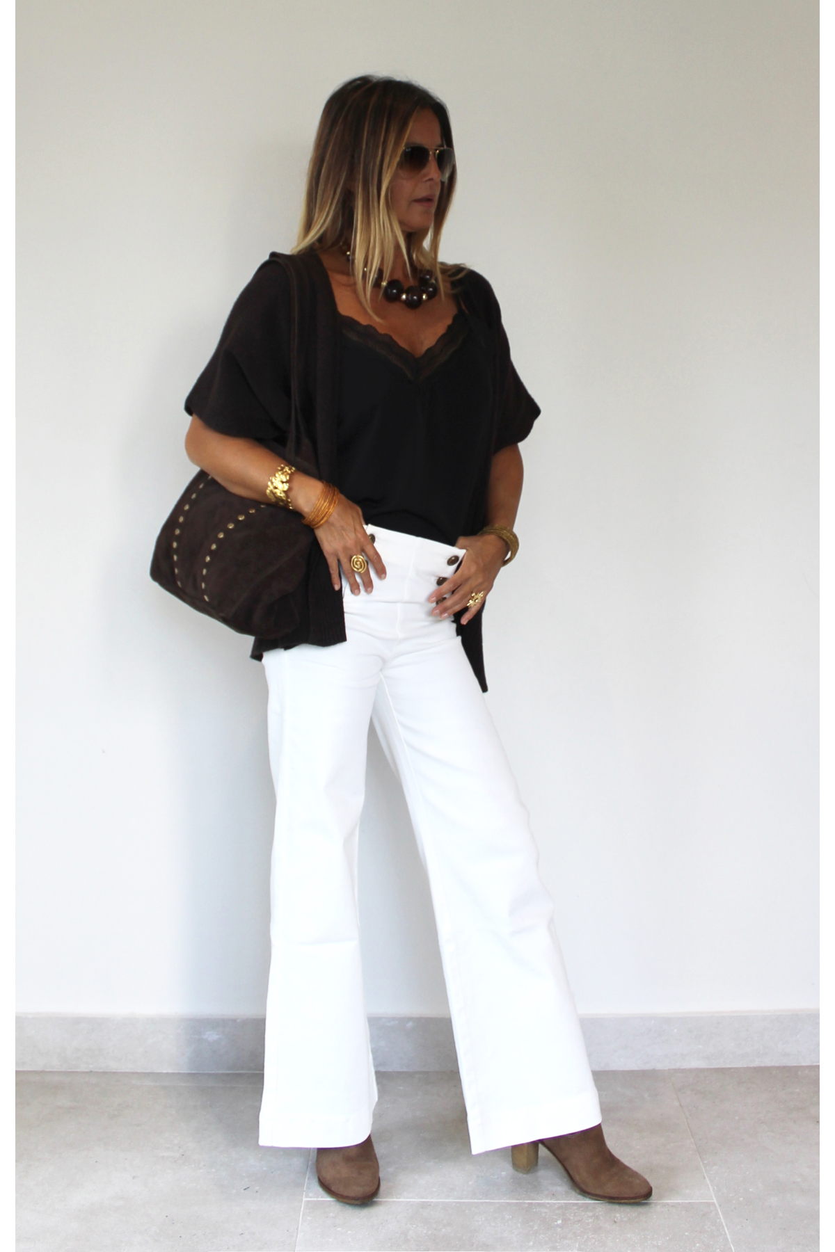 Pantalón doble botonadura