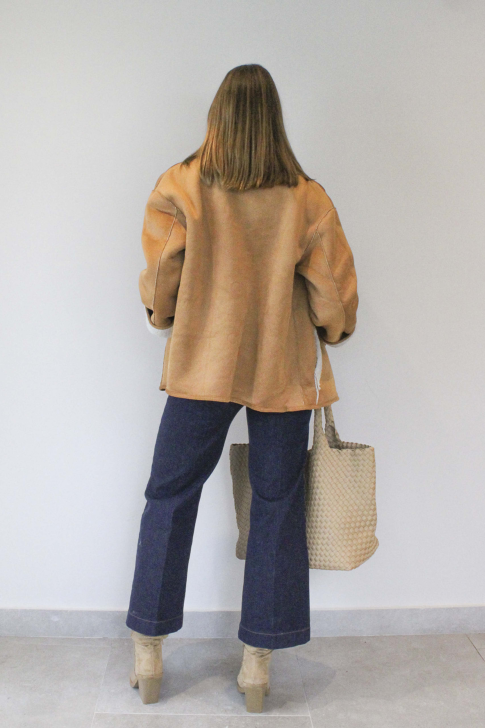 Chaqueta de borrego reversible