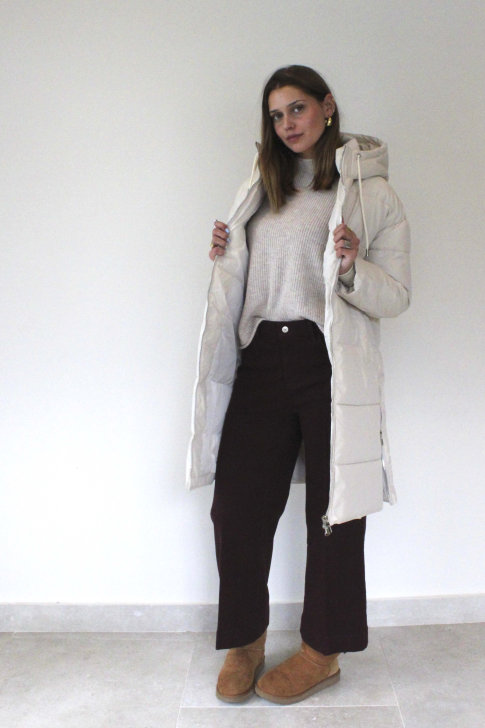 Chaqueta pluma sintética mujer