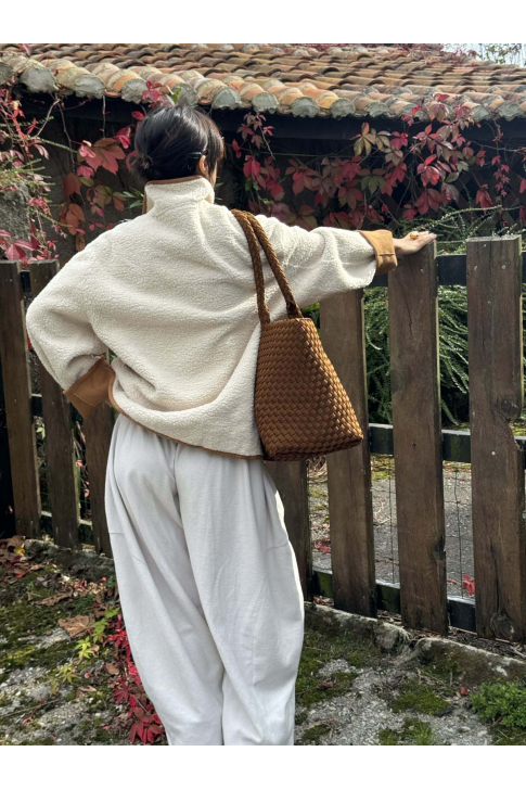 Chaqueta de borrego reversible