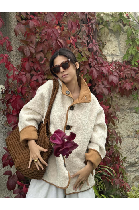 Chaqueta de borrego reversible