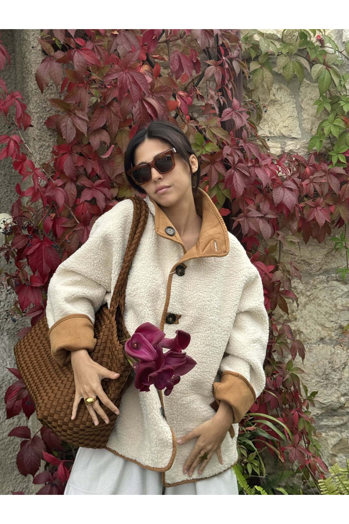 Chaqueta de borrego reversible