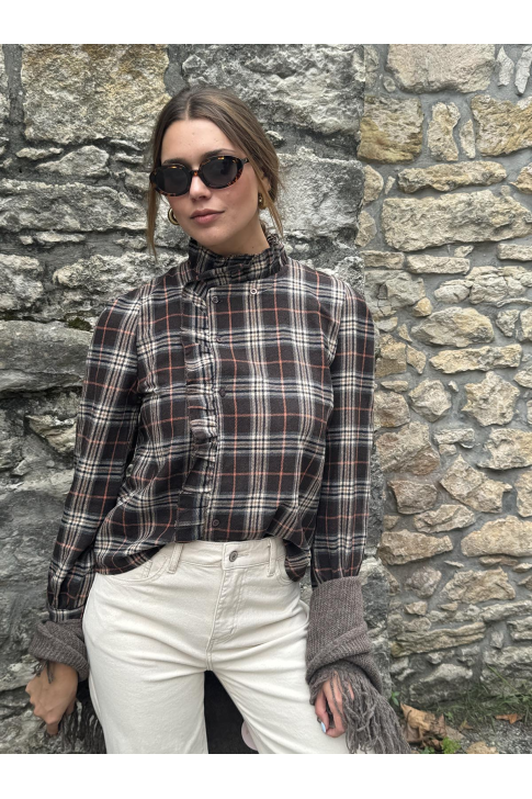 Camisa cuadros tipo franela