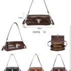 Ficha del bolso Dakota con medidas de 26 x 10 x 12 cm, interior y los colores disponibles